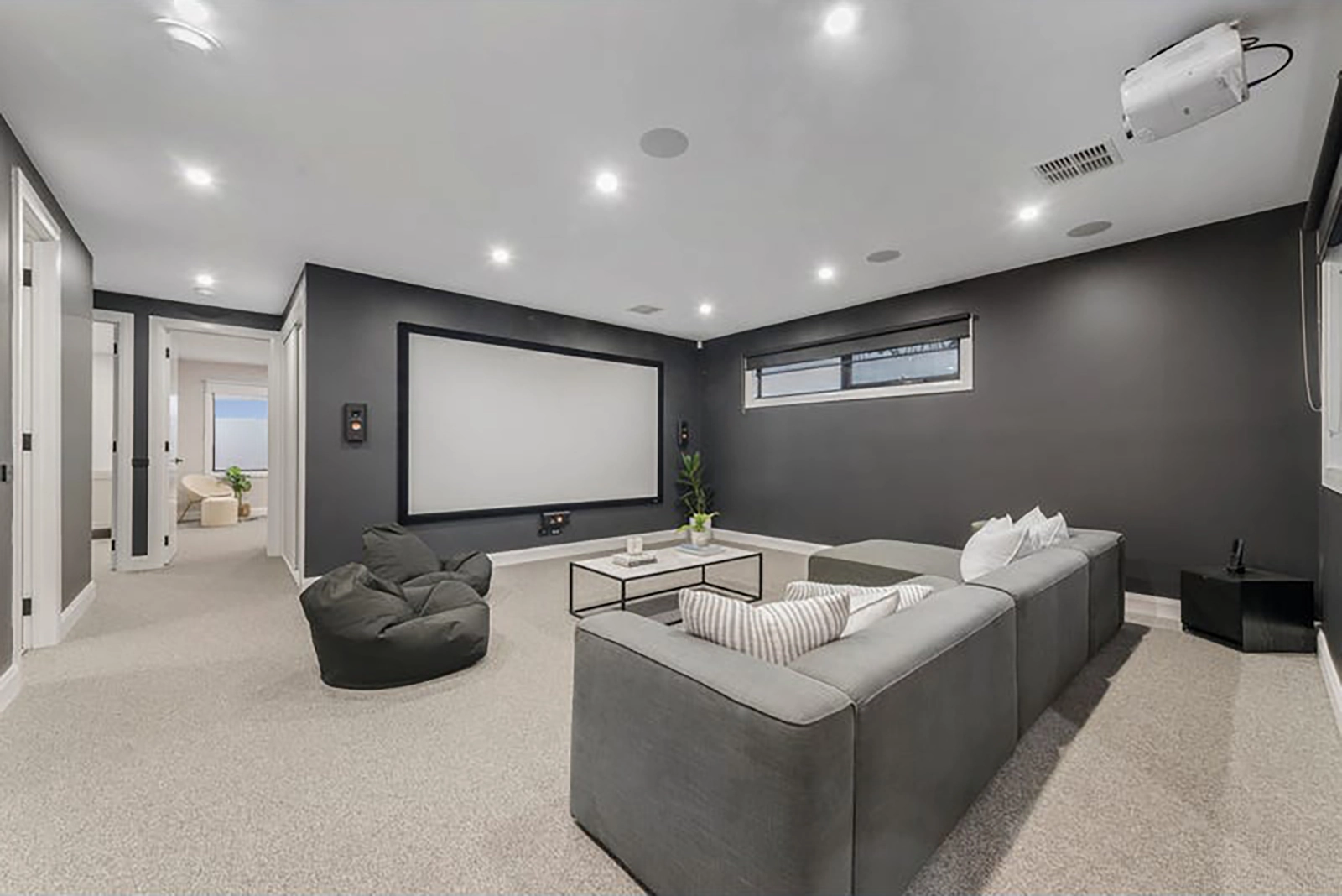 Entertainment area in Bayside home